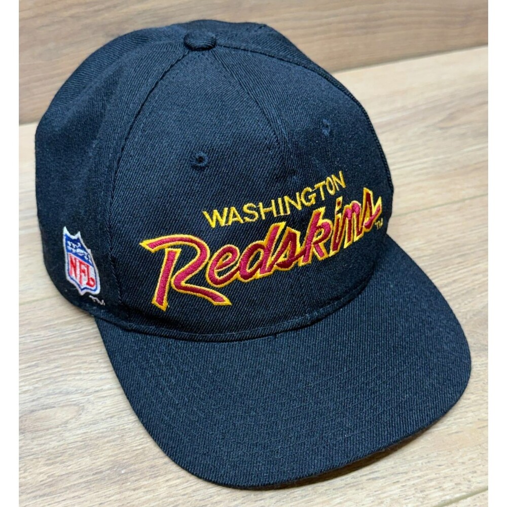 Vintage 90s Washington Redskins Sports Specialties Wool Script SnapBack Hat Cap